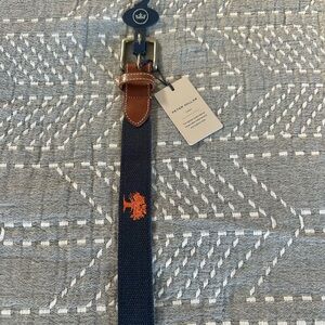 Peter Millar Navy and Brown Men's Belt